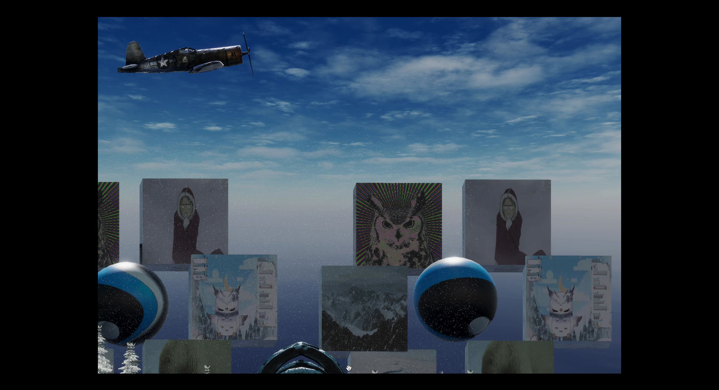 Abstract Snowy Owl environment